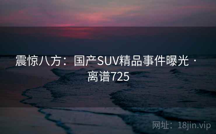 震惊八方:国产SUV精品事件曝光 · 离谱725