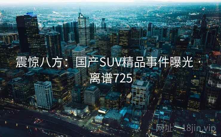 震惊八方:国产SUV精品事件曝光 · 离谱725
